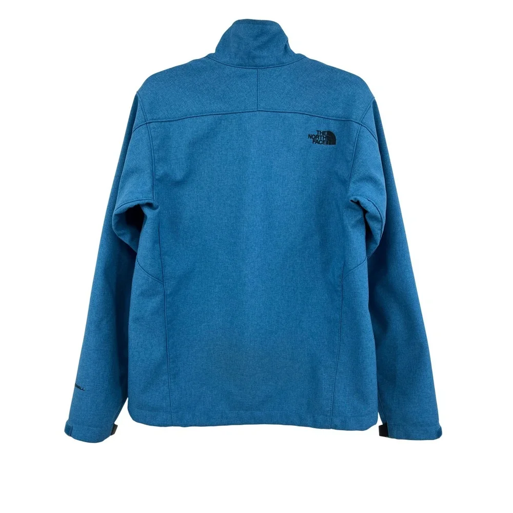 The North Face Mens‎ WindWall Softshell Jacket Blue Heather Full Zip Small S/P